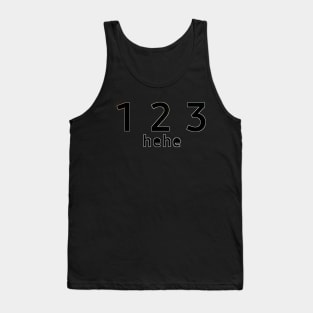 1 2 3, black Tank Top